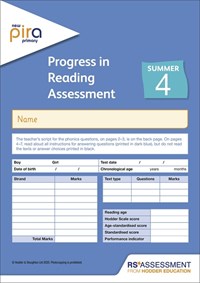 Image for New PiRA Test 4, Summer PK10 (Progress in Reading Assessment)